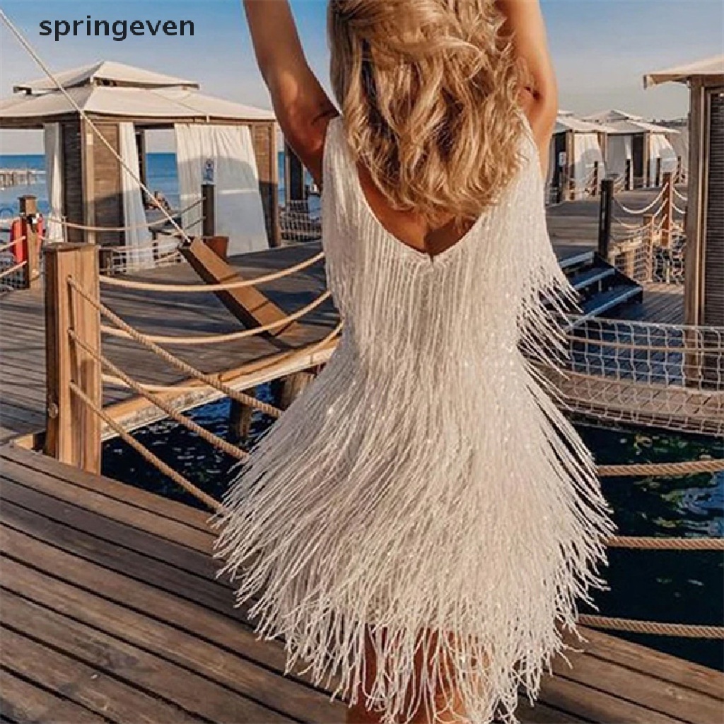 Đầm Ôm Body Không Tay Cổ Chữ V Hở Lưng Quyến Rũ Cho Nữ