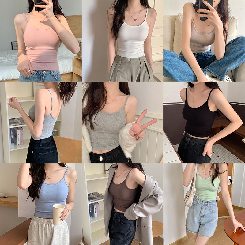 Áo thể thao hai dây SUXI có mút đệm ngực thiết kế hở lưng quyến rũ thời trang cho nữ