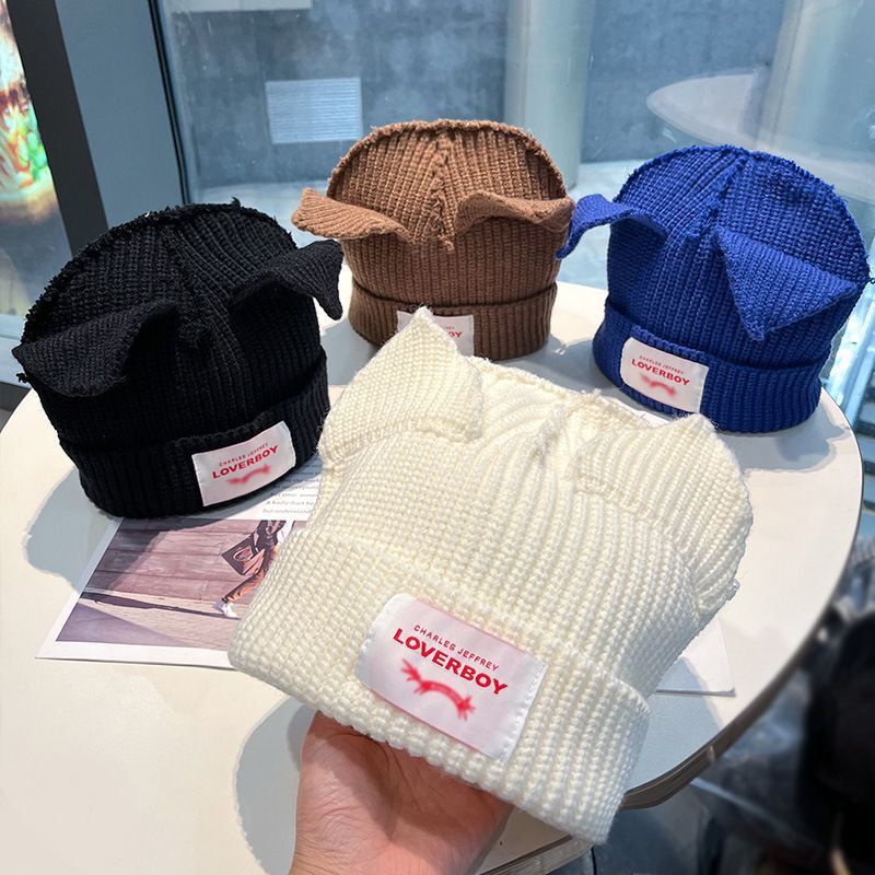 Mũ Len Dệt Kim Đính Tai Mèo Vespa GISELLE Phong Cách Kpop