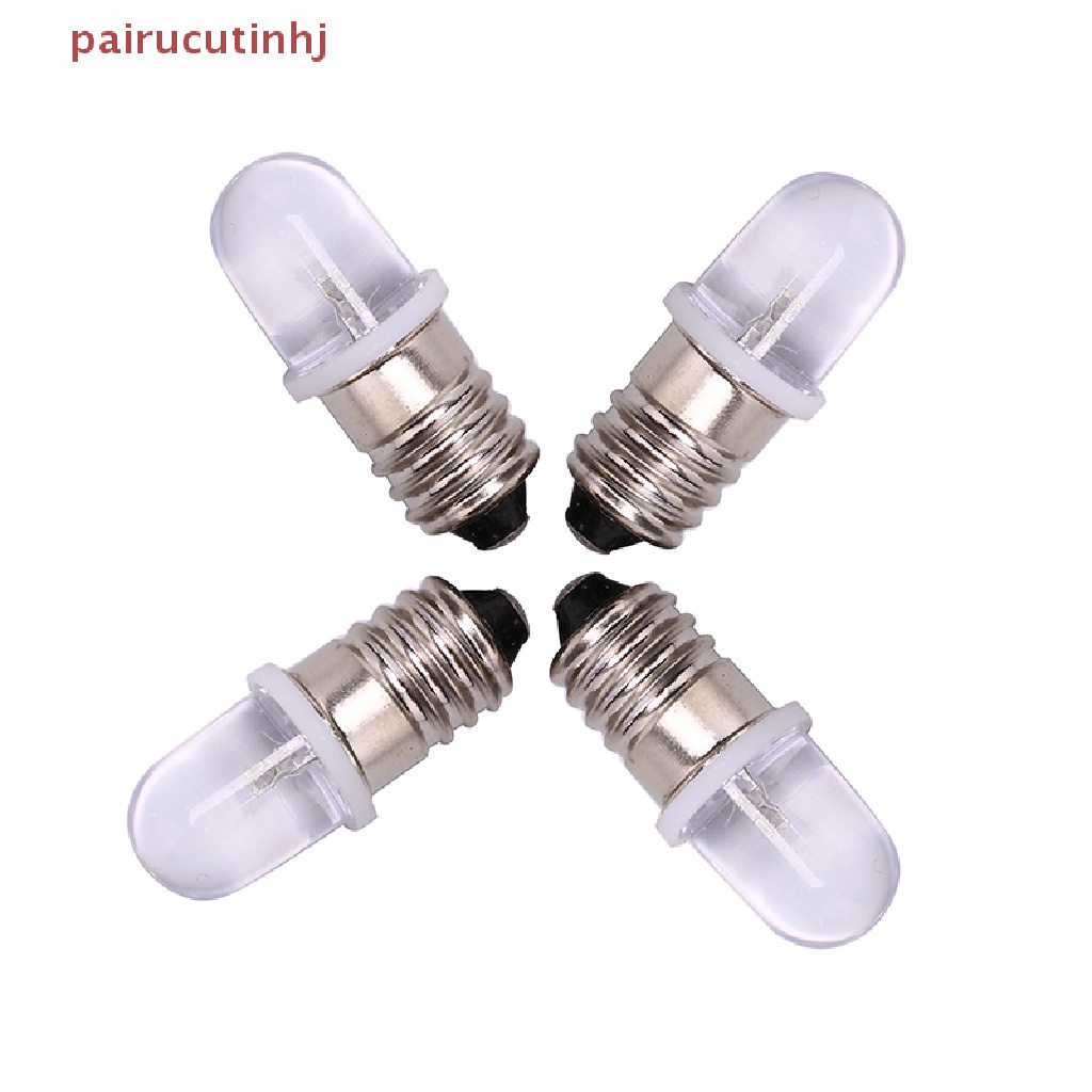 5 Bóng Đèn Led E10 DC 3V 4.5V Ánh Sáng Trắng Cao Cấp