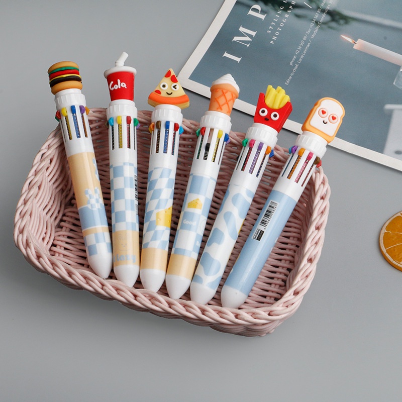 Bút Bi Ngòi 0.7mm 10 Màu Tiện Dụng Chất Lượng Cao