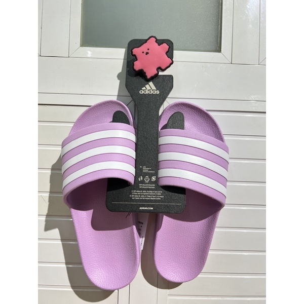 Dép chính hãng Adidas Adilette Shower unisex màu đỏ logo vàng