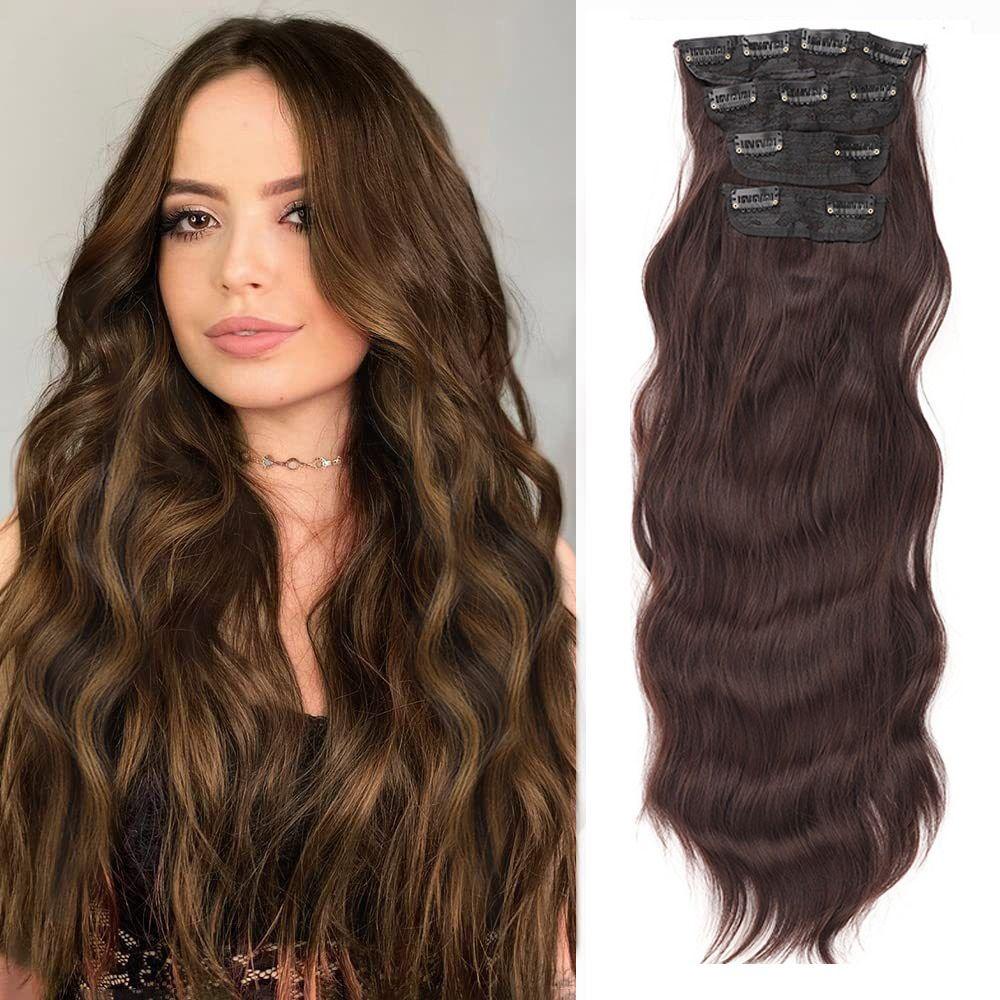 Tóc Giả Xoăn Dài Bồng Bềnh Màu Đen Chất Lượng Cao Cho Nữ