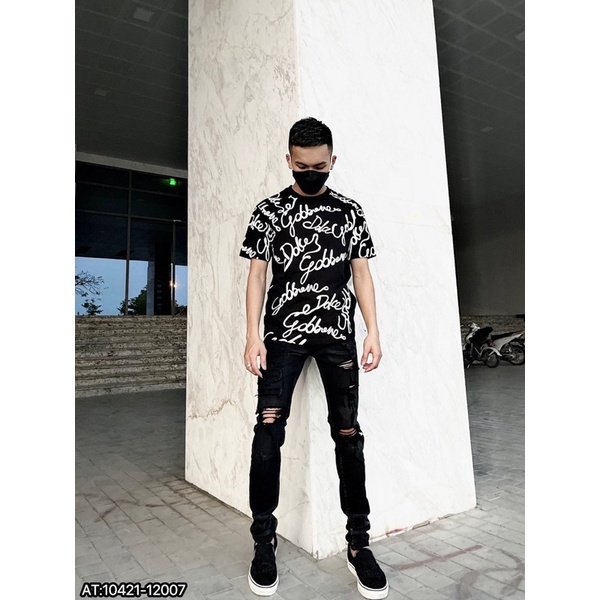 Áo Thun DOLCE nhiều chữ nam nữ. Áo Phông nhiều chữ Unisex Nam Nữ Fomr Rộng Hotrend 2023