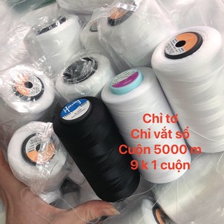 chỉ tơ chỉ vắt sổ cuộn 5000 m