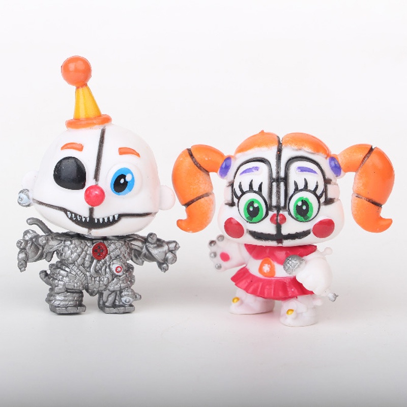 Set 8 Mô Hình Nhân Vật Phim Five Nights at Freddy 'S Freddy Bonnie Chica Foxy Freddy Fazbear' S 6-8cm