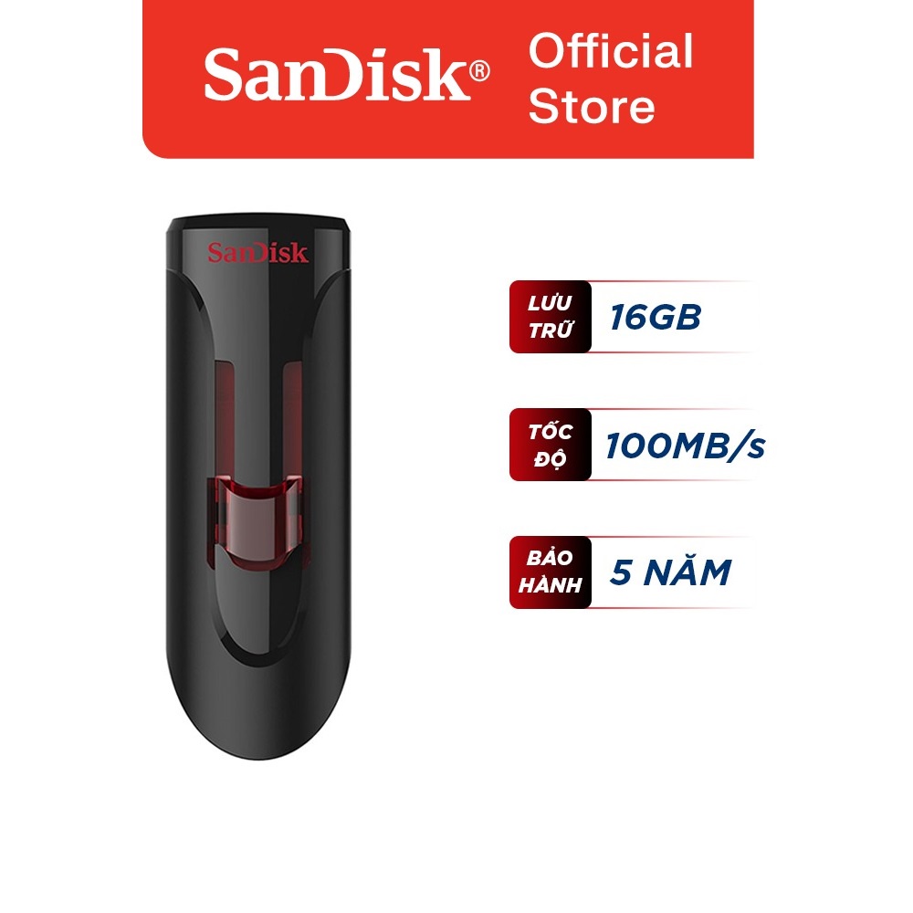 USB 3.0 SanDisk Cruzer Glide CZ600 16GB tốc độ cao upto 100MB/s