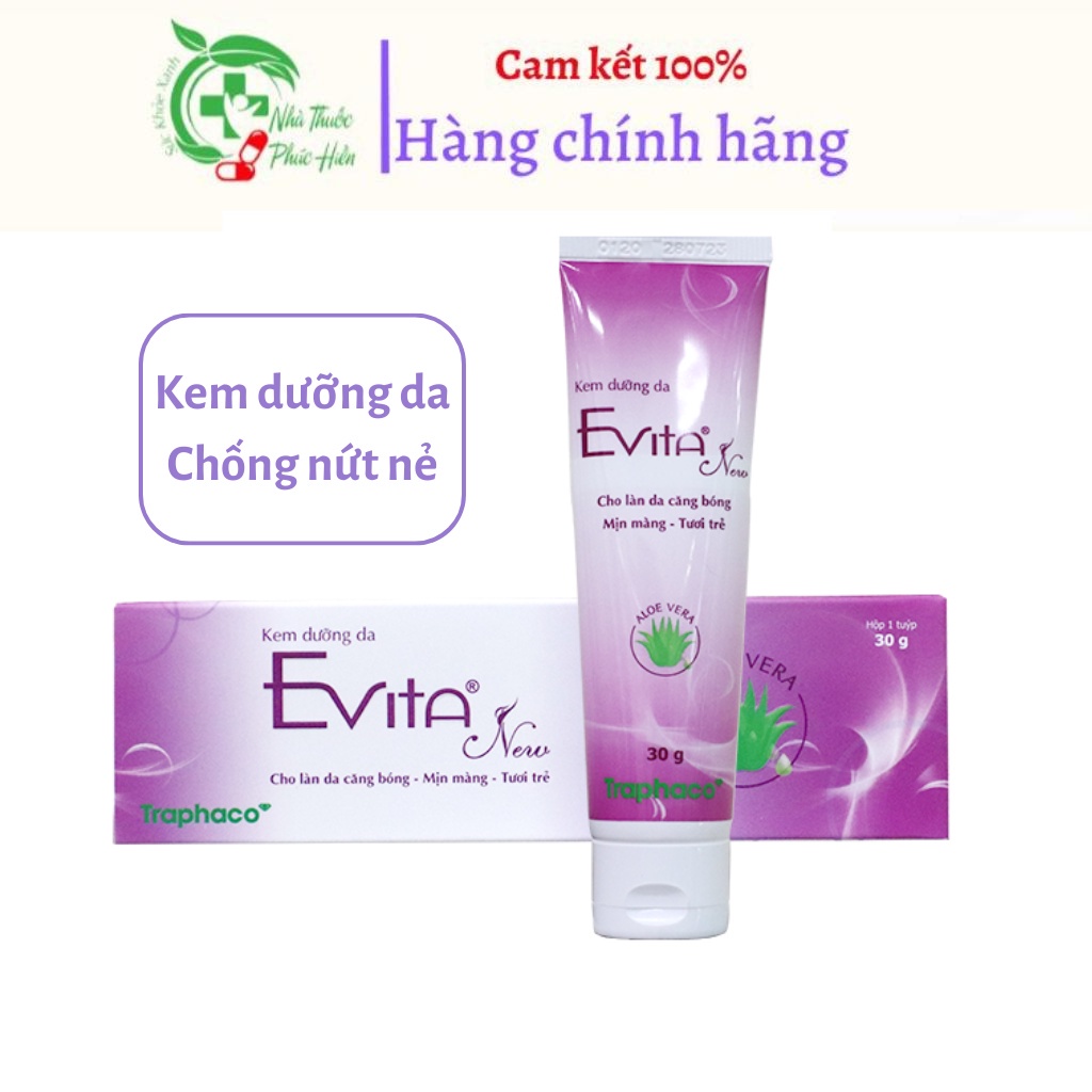 Kem dưỡng da Evita New [Tuyp 30g] - Kem nẻ, dưỡng ẩm cho da - sản phẩm của Traphaco