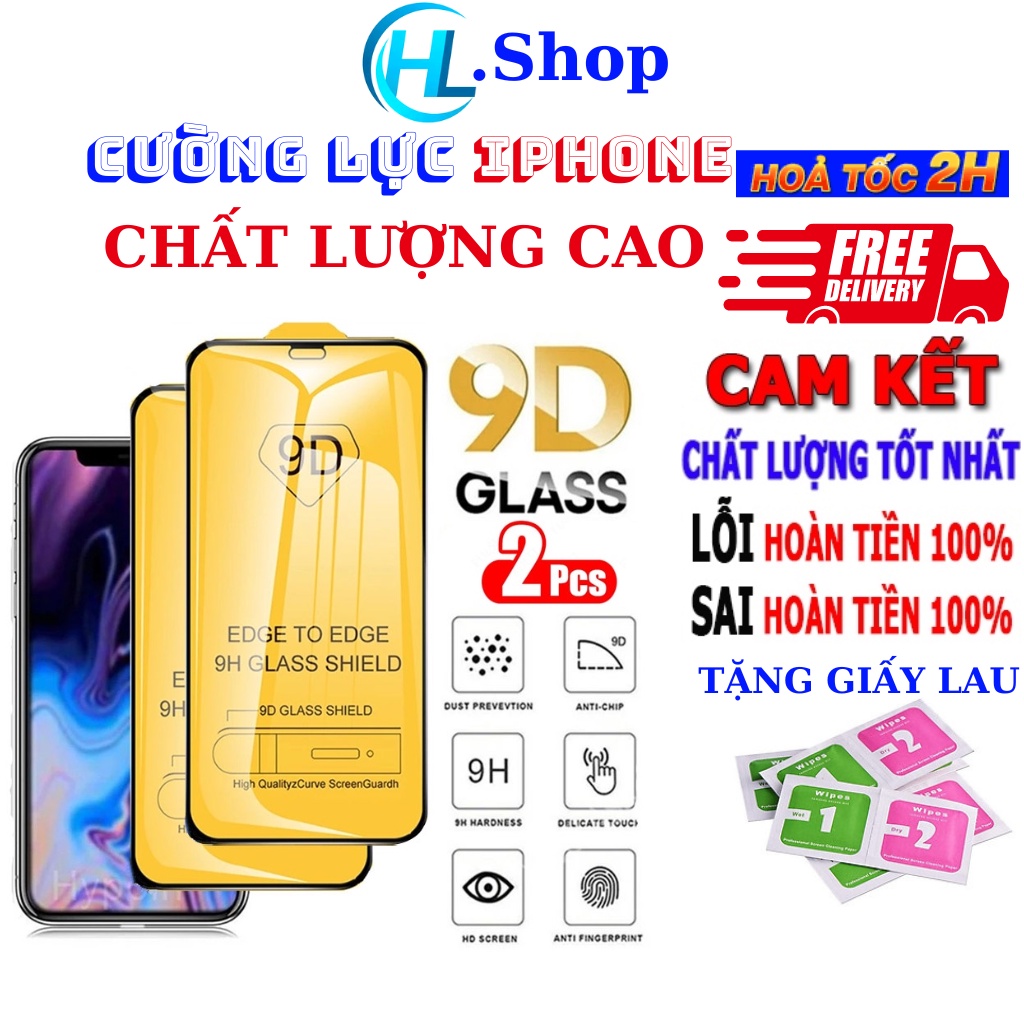 Kính cường lực iphone 6 6s 7 8 6 plus 6s plus 7 Plus 8 Plus X Xr XsMax 11 11 pro 11 pro max - 10D -HL..SHOP