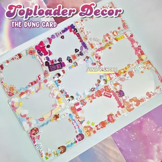 Toploader decor b8 siêu đáng yêu | thẻ đựng card idol kpop anime | trắng không ánh xanh ts