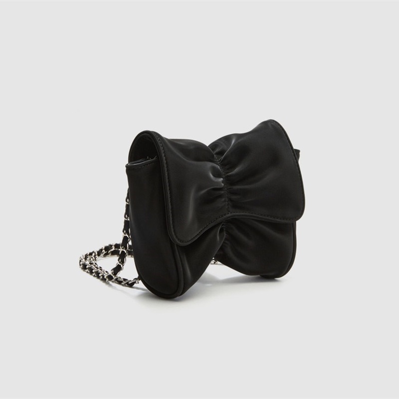 Túi Đeo Vai Đính Nơ Dây Xích Thời Trang Cho Nữ