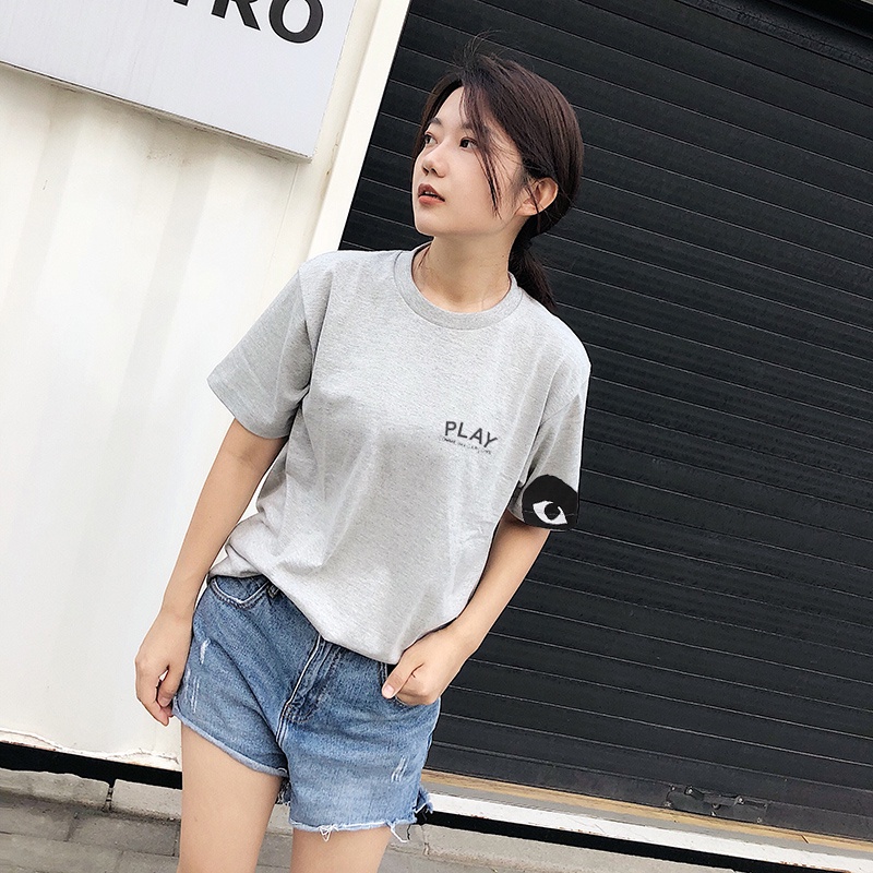 Áo Thun Tay Ngắn In Hình CDG Kawakubo Rei Thời Trang Cho Cặp Đôi
