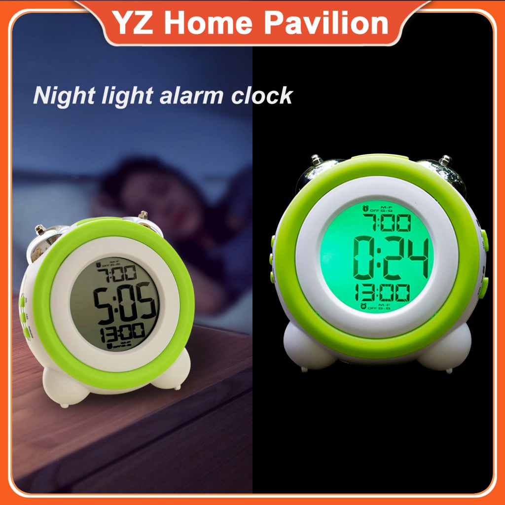 Đồng Hồ Báo Thức Kỹ Thuật Số Có Đèn LED Dạ Quang Độc Đáo Trang Trí Phòng Ngủ Cho Bé