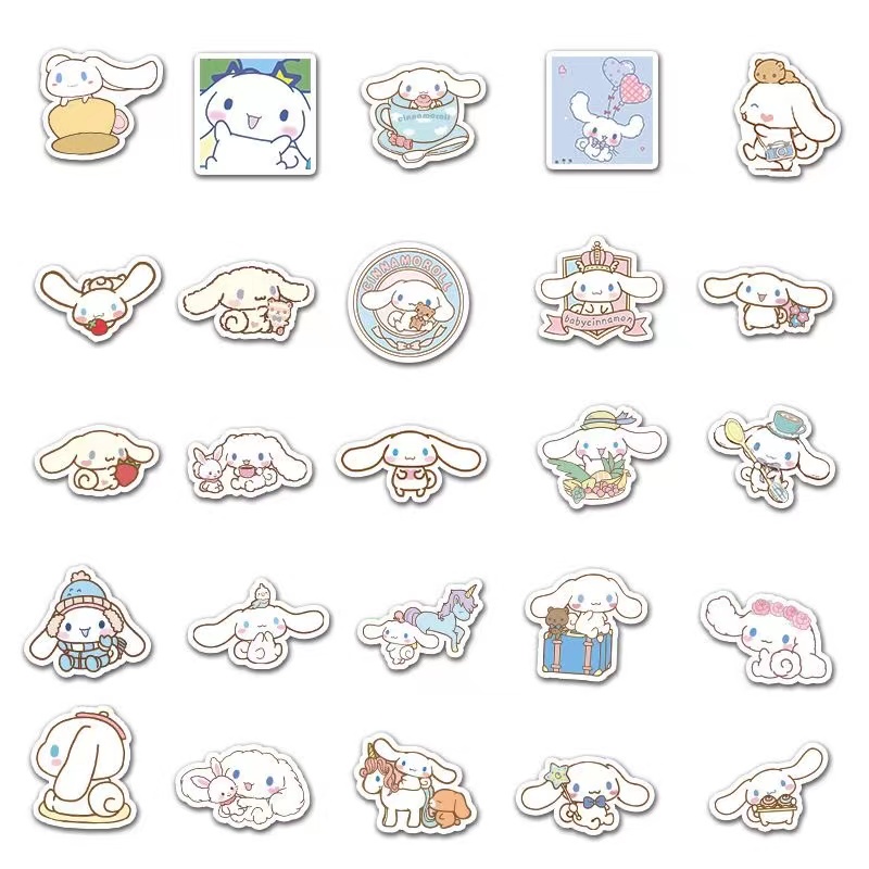 Cinnamoroll Stickers Sanrio Miếng Dễ thương Dán Nhãn dán không thấm nước