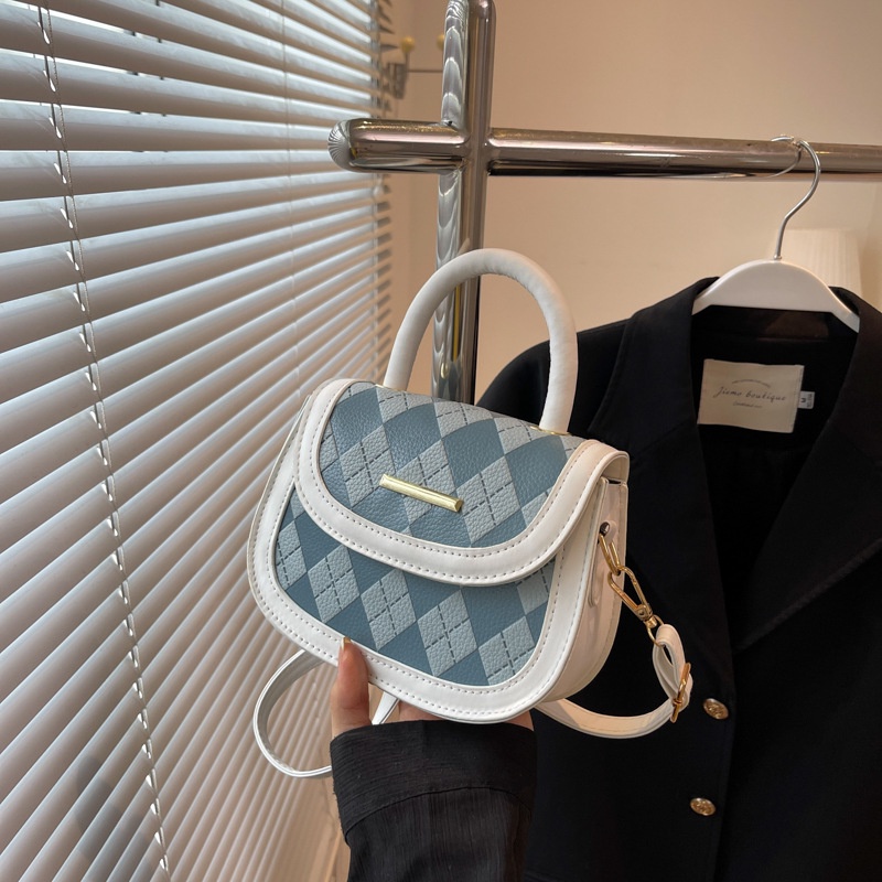 Túi Đeo Chéo Hình Thoi Đơn Giản Thời Trang Mùa Xuân 2023 Phong Cách Phương Tây