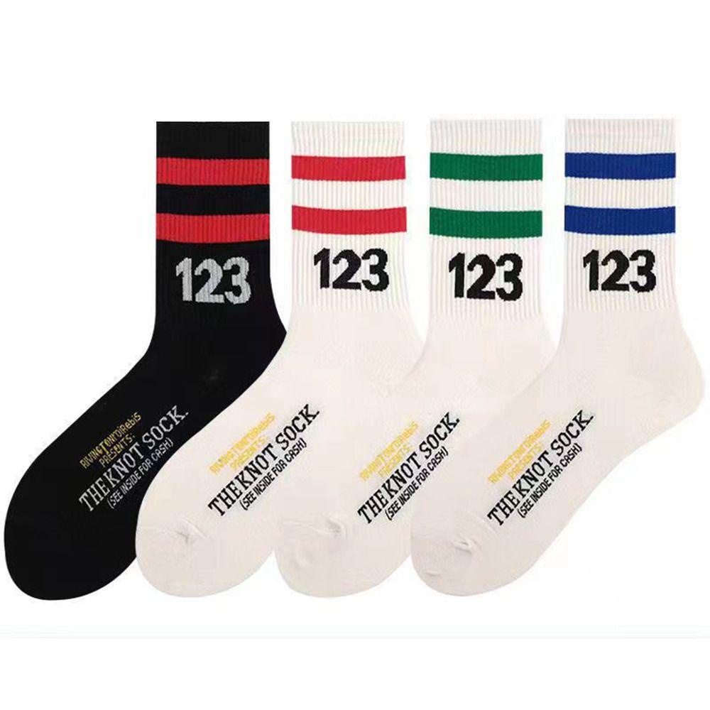 Vớ Thể Thao 123 Bắp Chân Phong Cách Harajuku Hip Hop Cho Nữ