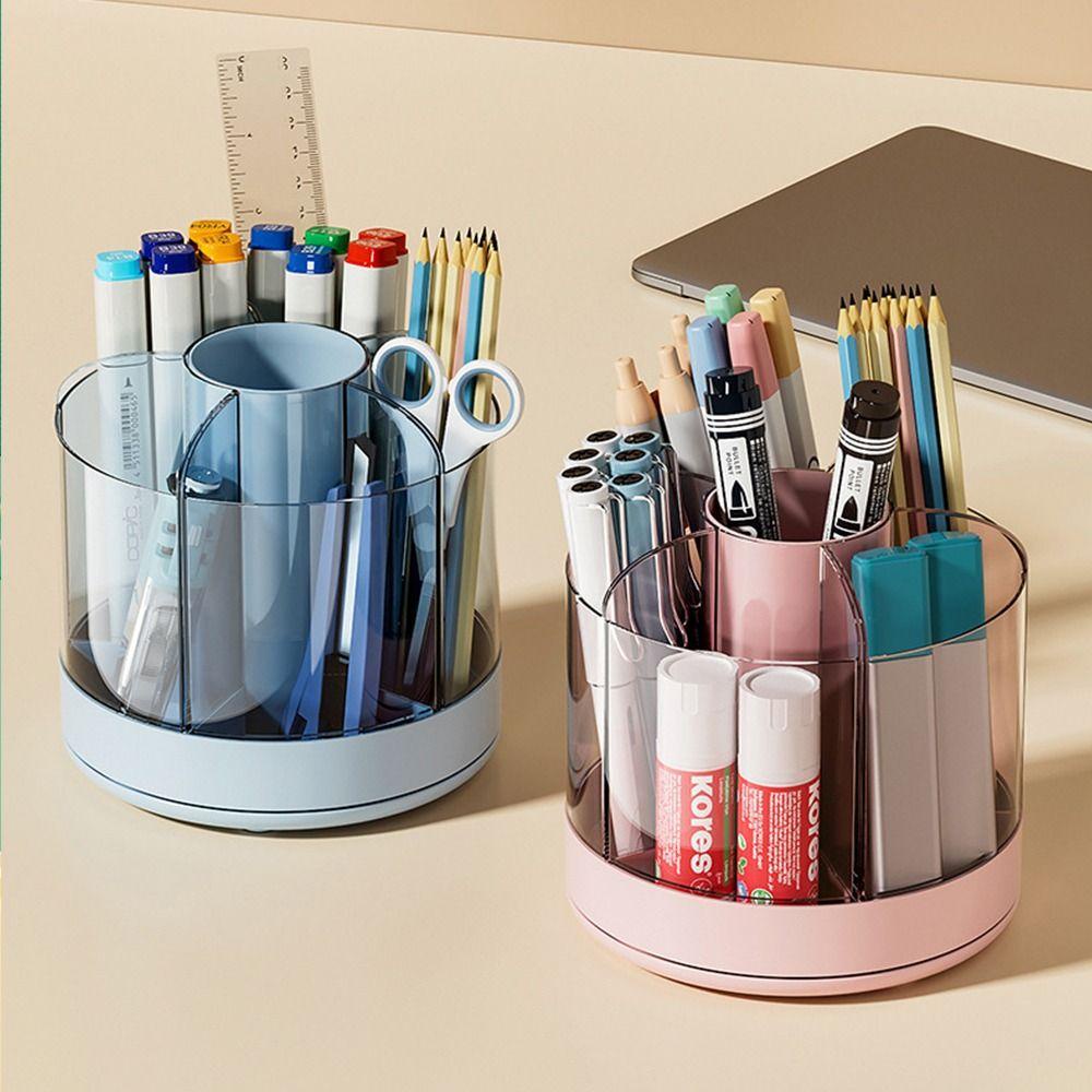 Giá Đỡ Bút / Cọ Trang Điểm Đa Năng Sức Chứa Lớn Có Thể Xoay Được