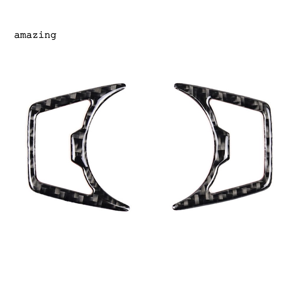 1 Cặp Miếng Dán Trang Trí Đèn Pha Xe Hơi Ford Mustang 2015-2019 Bằng Sợi Carbon