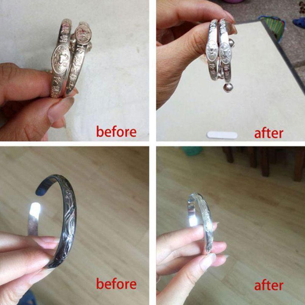 Khăn Lau Đánh Bóng Trang Sức Hai Mặt Màu Bạc Lớn