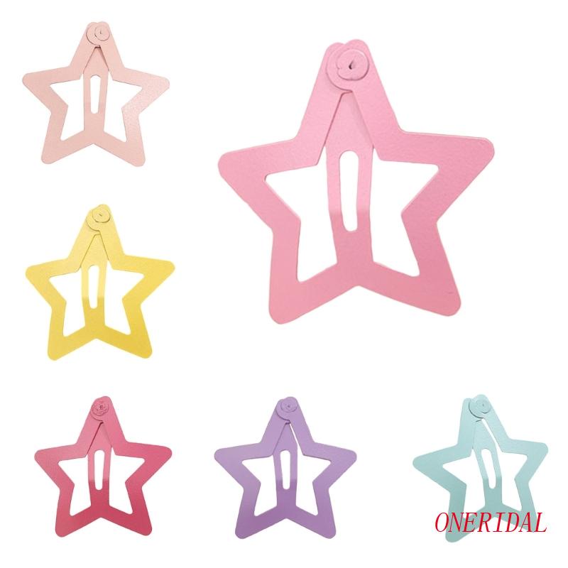 Set 20 kẹp tóc hình ngôi sao nhiều màu sắc phong cách Hàn Quốc