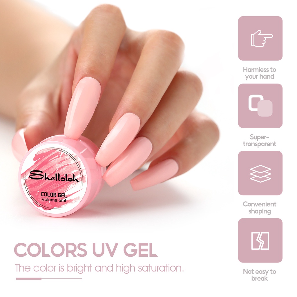 Sơn Móng Tay Gel UV SHELLOLOH 5ml Nhiều Màu Sắc Thời Trang