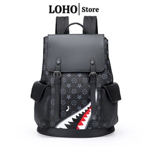 Balo da nam nữ đi học unisex đẹp LOHO cặp đi học nam nữ da pu thời trang ulzzang cao cấp