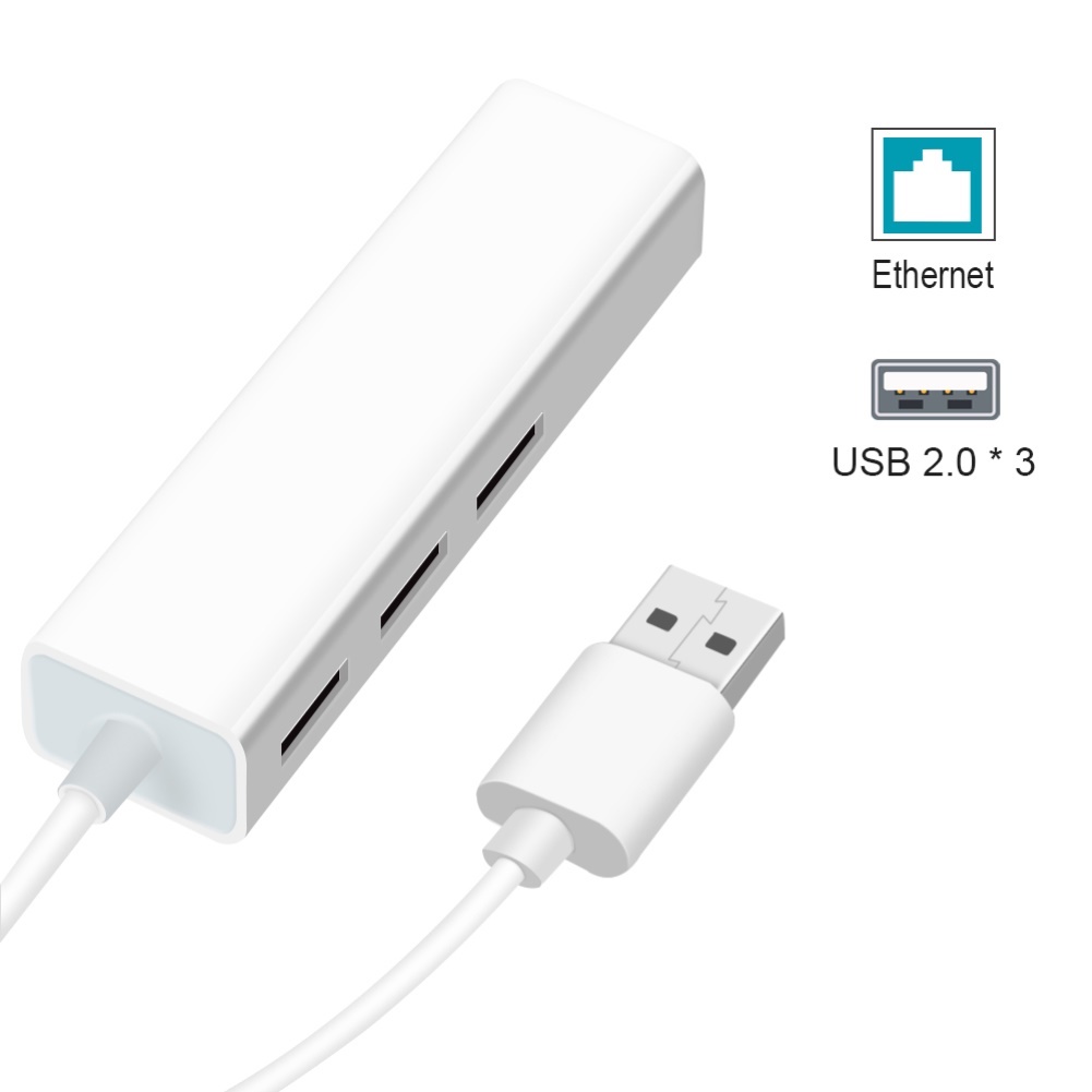 Bộ chuyển đổi thẻ mạng Lan LENOVO RJ45 Lan cổng USB / Type-C 3 USB2.0 di động họa tiết hoa hướng dương