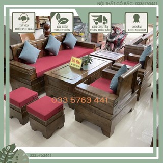 Bàn ghê sofa kiểu dáng đối gỗ sồi nga 100% - inbox shop chọn màu sơn