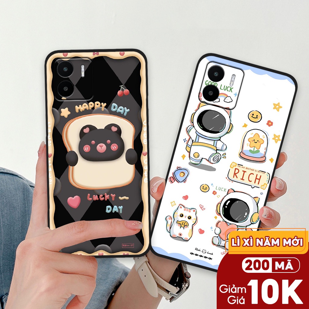 Ốp lưng Xiaomi Redmi A1, ốp điện thoại xiaomi in hình mèo vũ trụ, con vật 3D thời trang