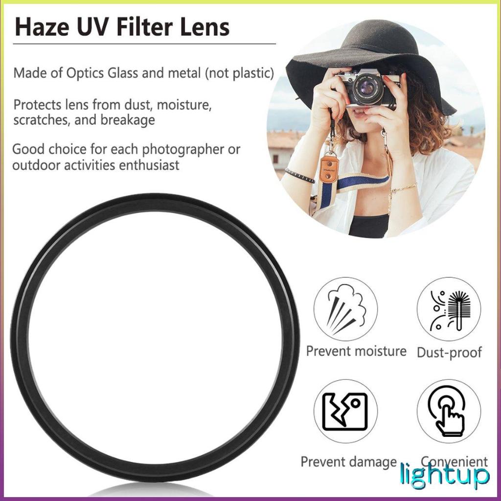 58Mm Uv Ultra-Violet Haze Máy ảnh Dslr Glass Metal Lens Filter Bảo vệ ống kính