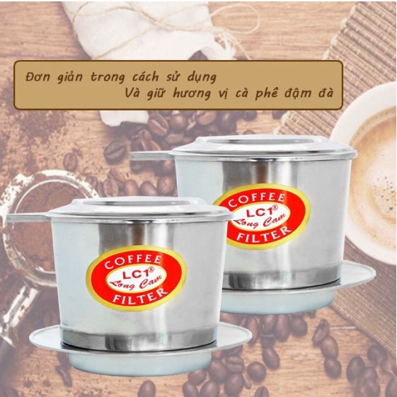 Phin cà phê inox lưới vặn cao cấp