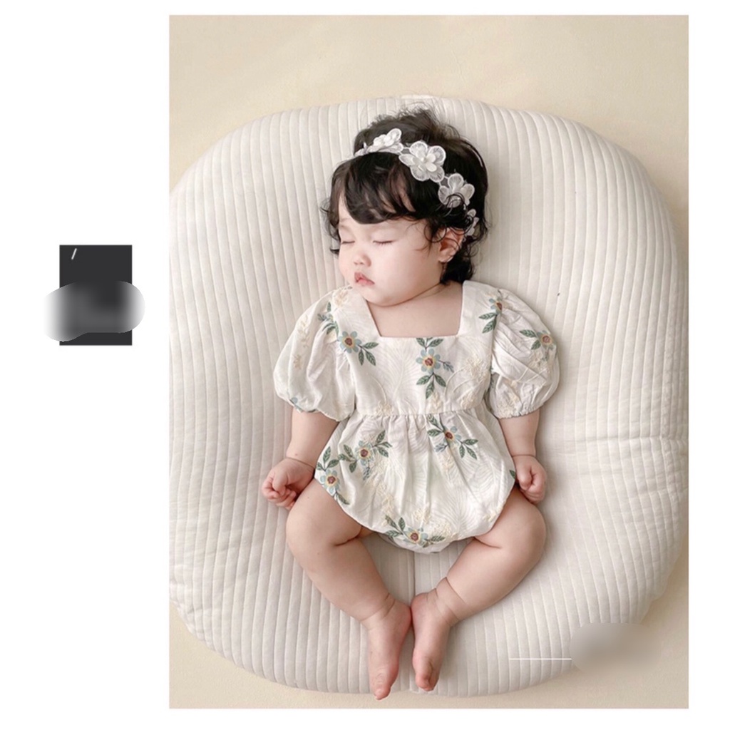 QA 20: Body tay bồng họa tiết hoa cho bé gái