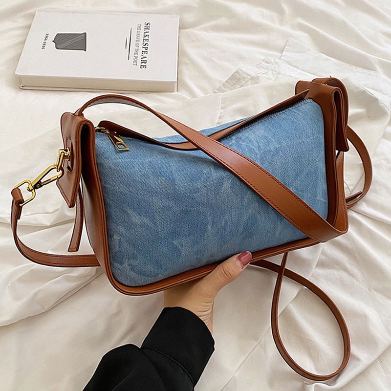 Mischa Túi Đeo Vai Dây Bản Rộng Phối Màu Tương Phản Thời Trang Cho Nữ