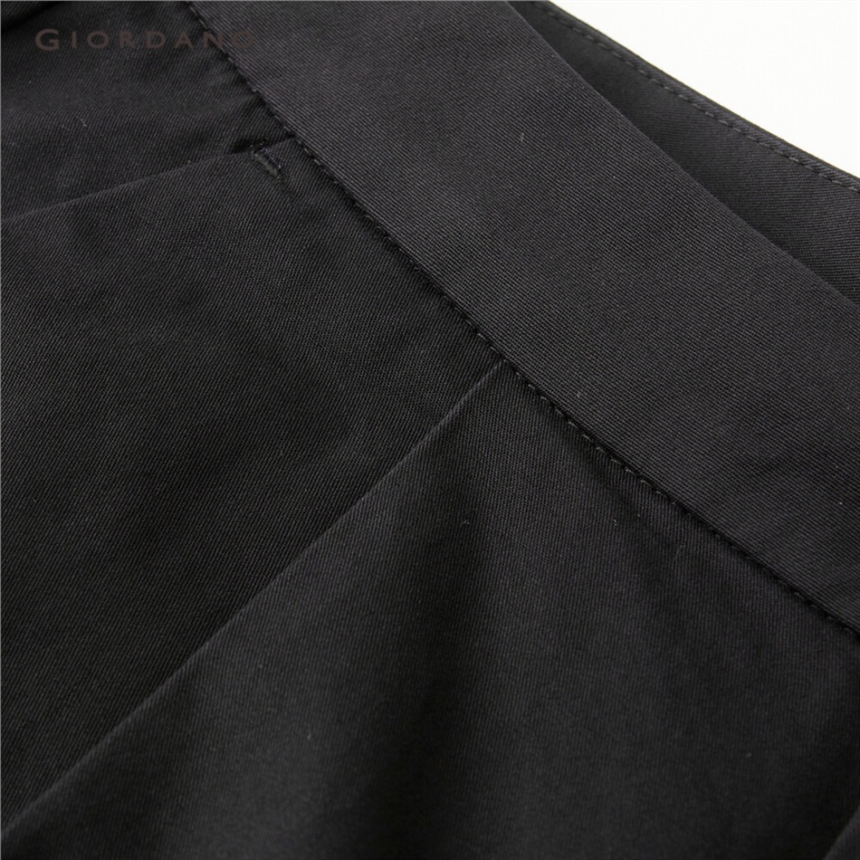 Quần GIORDANO 13423221 cotton nhẹ lưng cao vừa màu trơn dành cho nữ