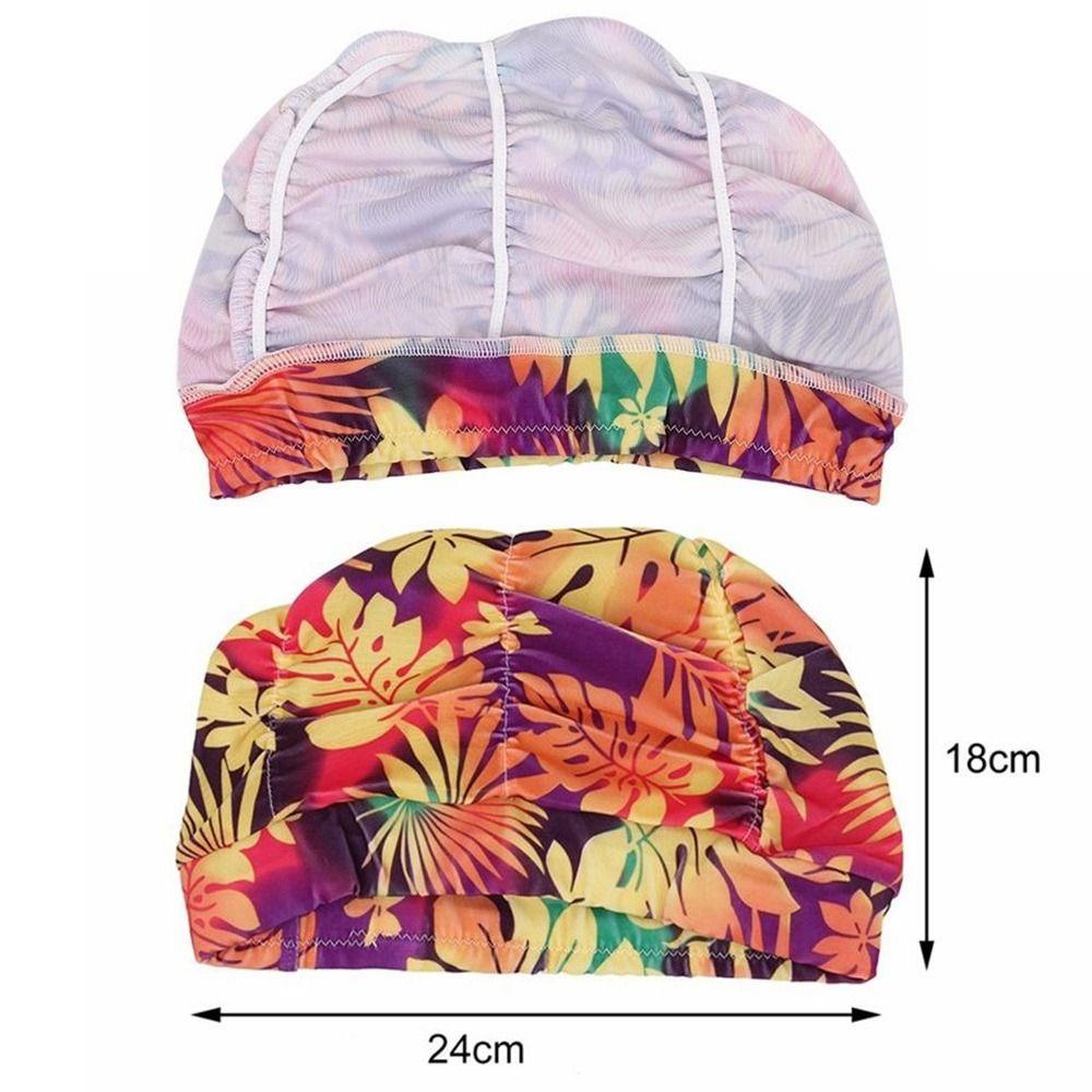 MYRONGVN Mũ Bơi Co Giãn Thoáng Khí In Họa Tiết Hoa Xinh Xắn
