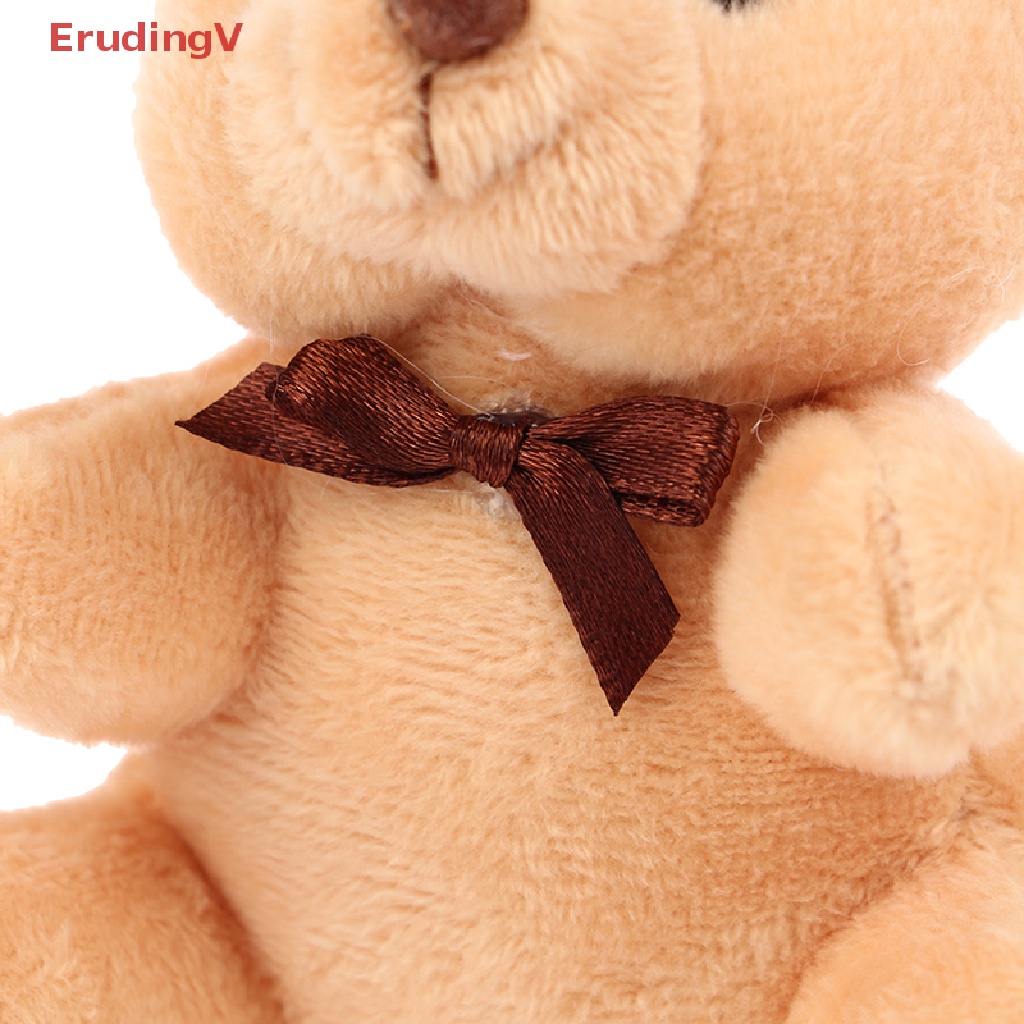 Gấu Teddy Nhồi Bông 10CM Mềm Mại Treo Móc Khóa / Túi Xách Trang Trí Xe Hơi