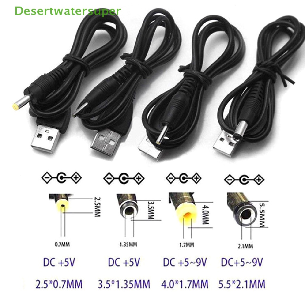 Dây Cáp Kết Nối Cổng USB 2.5 3.5 4.0 5.5mm 5V DC