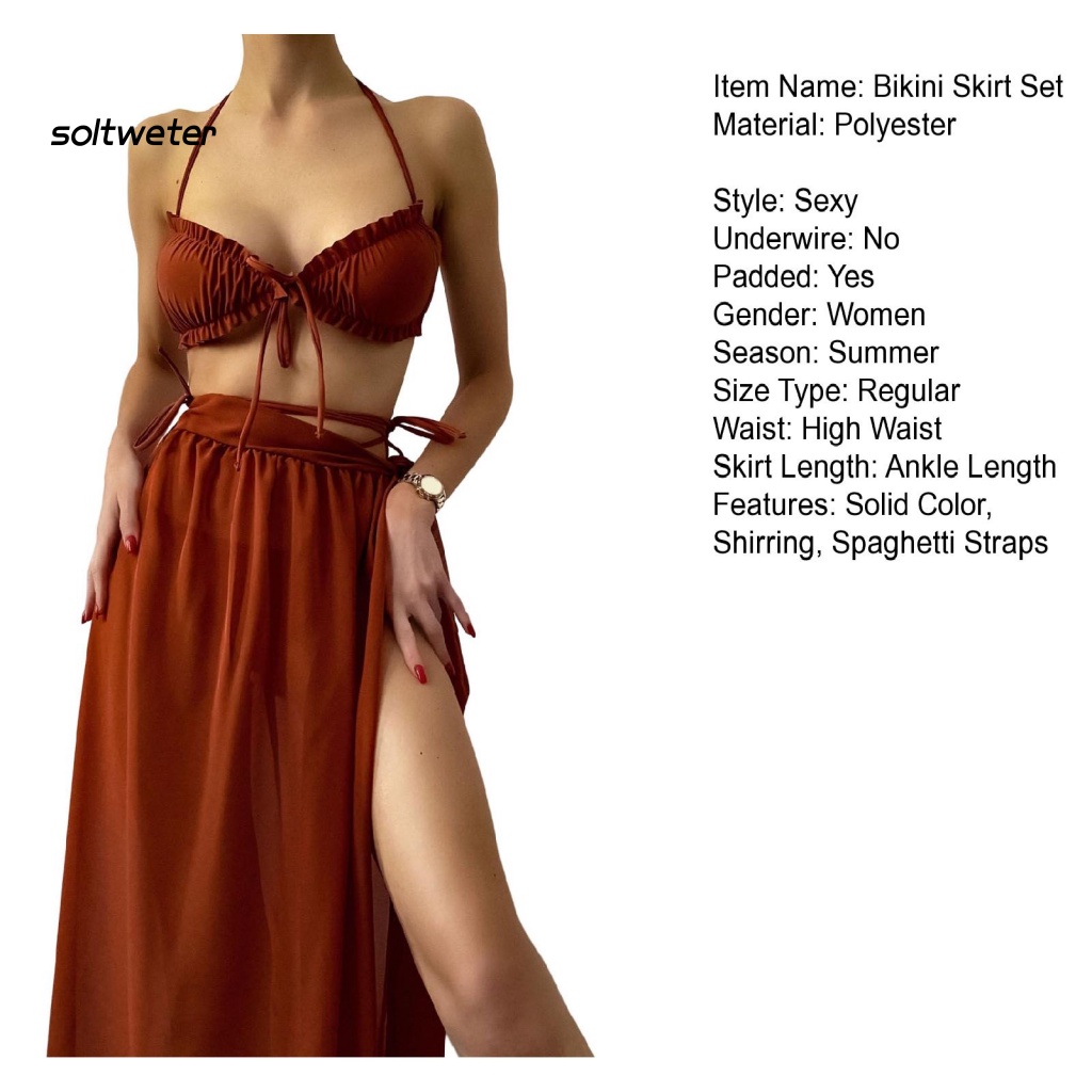 Bộ Đồ Bơi Bikini 3 Món Thời Trang Quyến Rũ Cho Nữ