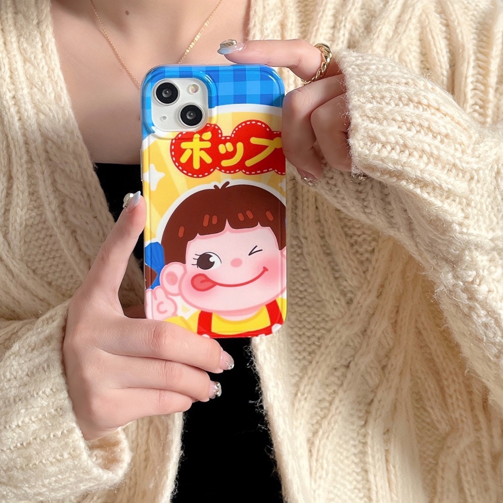 Ốp Điện Thoại tpu Dẻo Họa Tiết Hoạt Hình Cô Gái &amp; Bình Sữa Dễ Thương Chống Rơi Cho iPhone 14 13 12 11 Pro Max