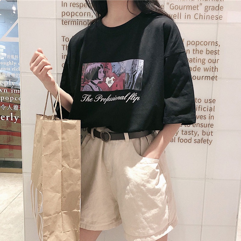 Hàng Mới Về Mới Áo Thun Form Rộng Ngắn Tay Phong Cách Hàn Quốc Dành Cho Nữ