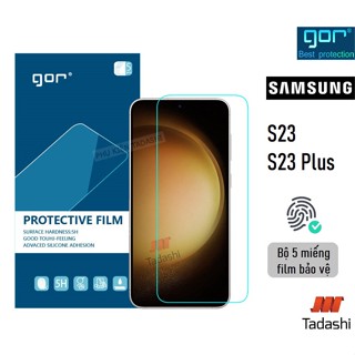 Miếng dán màn hình Gor Samsung S23/ S23 Plus Cảm Ứng Nhạy, Chống Trầy Xước, Hạn chế bám vân tay - Hãng Gor (5 miếng)