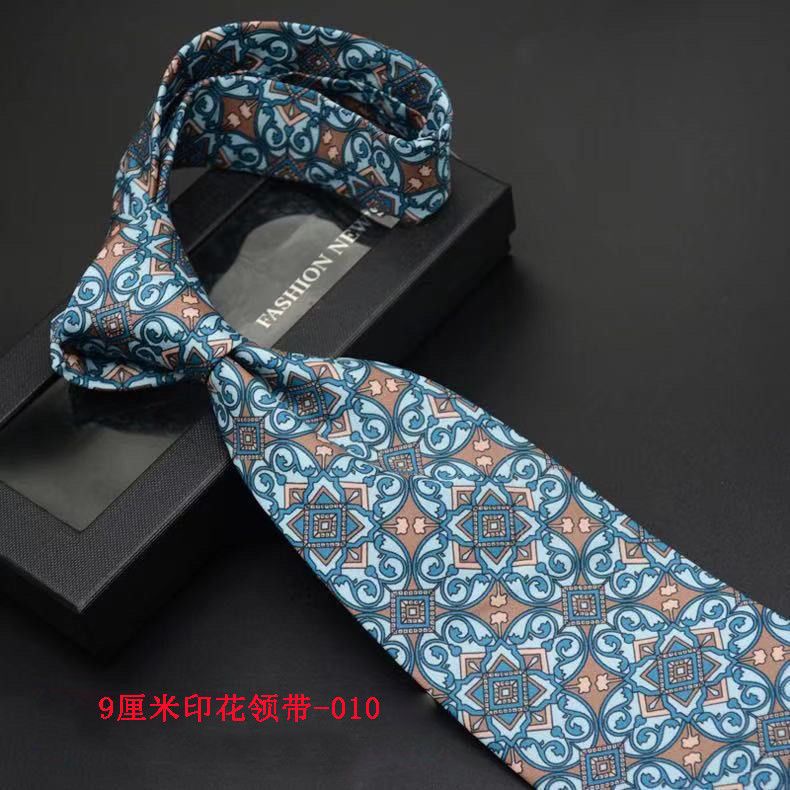 Cà Vạt 9CM In Họa Tiết Phong Cách Retro Thời Trang Công Sở Cho Nam