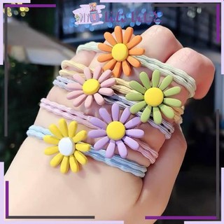 Lẻ 1 thun cột tóc hoa cúc hàn quốc màu ngẫu nhiên