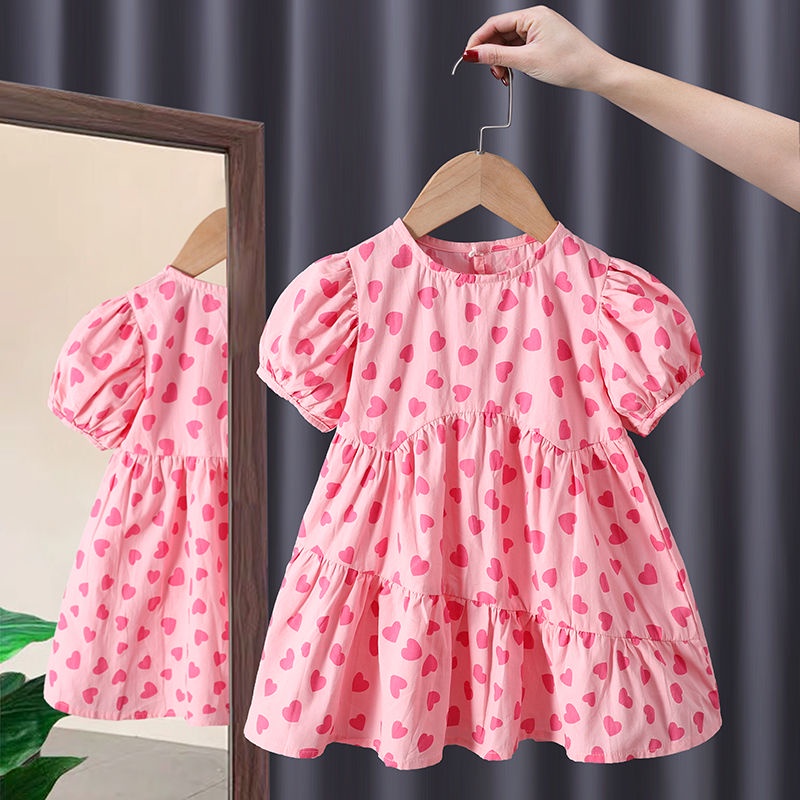 Đầm Cotton Trơn Thoáng Khí Thời Trang Mùa Hè Cho Bé Gái 80-130 8 Kiểu