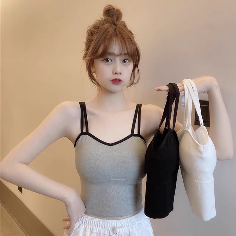 Vest nữ quây có đệm ngực bên trong mặc ôm ngực ống thể thao đế trên nữ TTK544