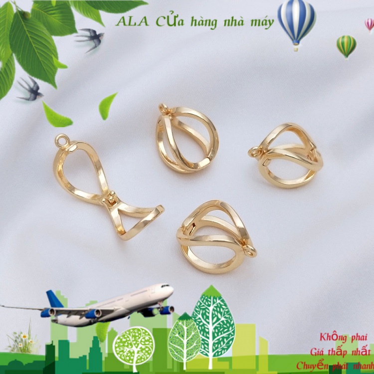 💖Trang sức DIY phụ kiện💖Khóa Cài Túi Xách / Dây Chuyền Ngọc Trai Mạ Vàng 14K Nhiều Màu Sắc DIY[Khóa kết nối/Khóa dây/Vòng tay/Vòng cổ/Dây chuyền]
