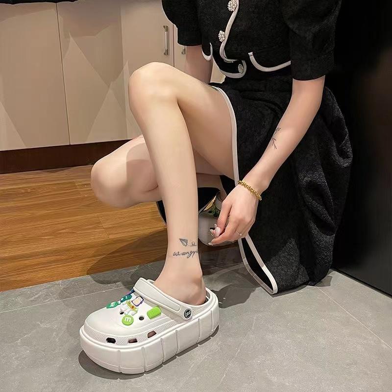 Dép Đế Dày Vừa Thiết Kế Đục Lỗ Dễ Thương DIY Cho Nữ