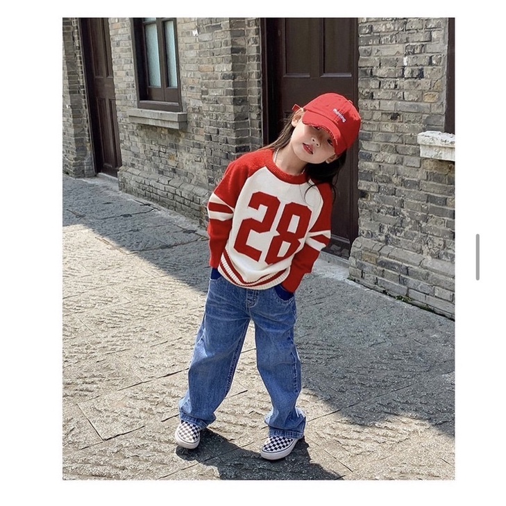 🍎ÁO LEN ĐỎ SỐ 28 CHO BÉ