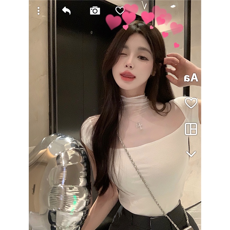 NRVP Áo Thun NgắN Tay DáNg Ôm ThờI Trang Cho Nữ