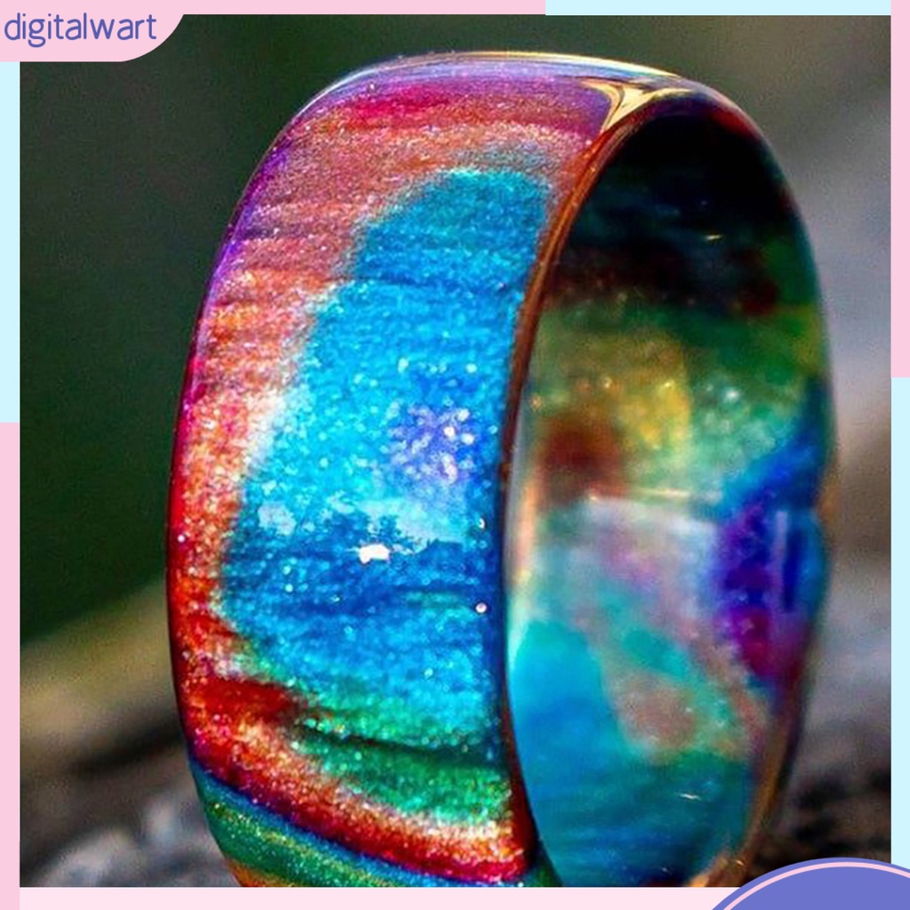 Nhẫn Acrylic Nhiều Màu Bắt Mắt Cho Nữ